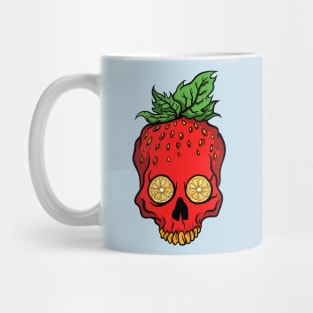 Strawberry Skulls Orange Eyes Mug